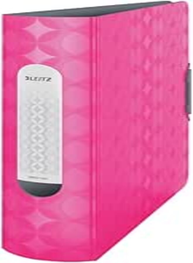 Leitz lever arch file, retro chic range, 8 cm width, 11330063 - a4, fuchsia